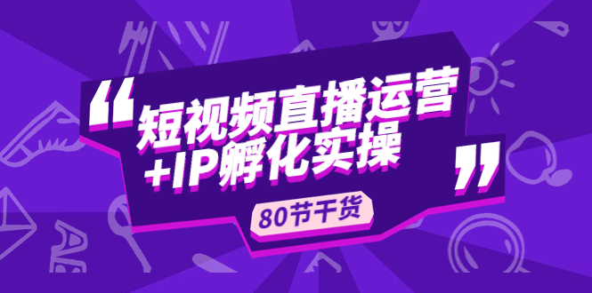 （4973期）短视频直播运营+IP孵化实战：80节干货实操分享-副业宝典