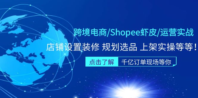 （5004期）跨境电商/Shopee虾皮/运营实战训练营：店铺设置装修 规划选品 上架实操等等-副业宝典