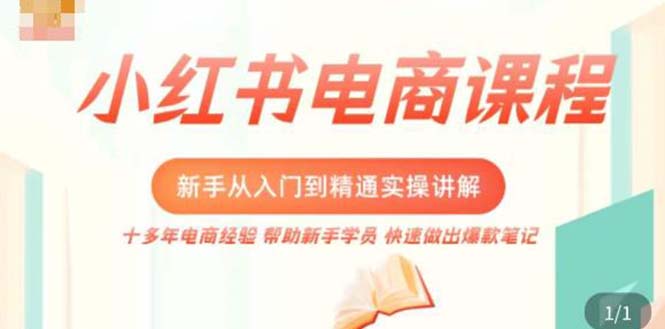 （5049期）小红书电商新手入门到精通实操课，从入门到精通做爆款笔记，开店运营-副业宝典