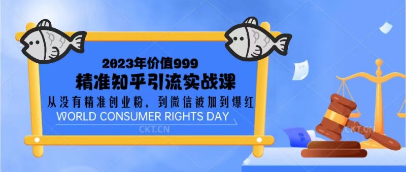 （5161期）2023价值999的精准知乎引流实战课：从没有精准创业粉 到微信被加到爆红-副业宝典
