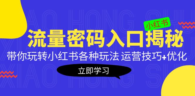 （5179期）小红书流量密码入口揭秘：带你玩转小红书各种玩法 运营技巧+优化！-副业宝典