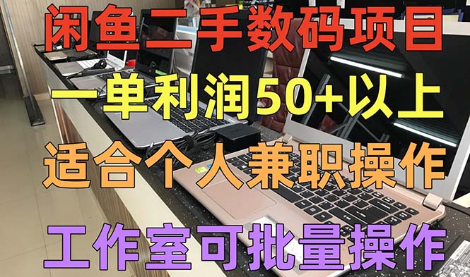 （5275期）闲鱼二手数码项目，个人副业低保收入一单50+以上，工作室批量放大操作-副业宝典