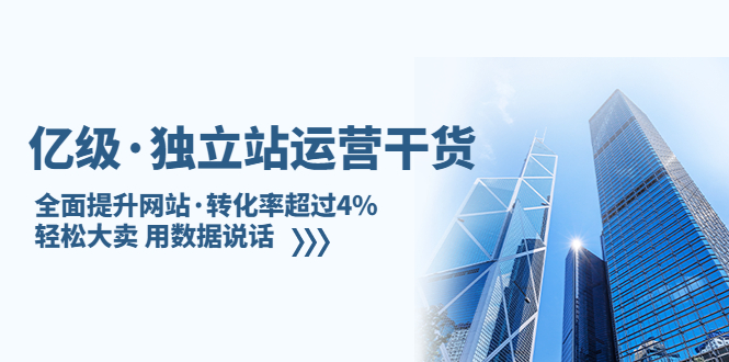 （5279期）亿级·独立站运营干货：全面提升网站·转化率超过4%，轻松大卖 用数据说话-副业宝典
