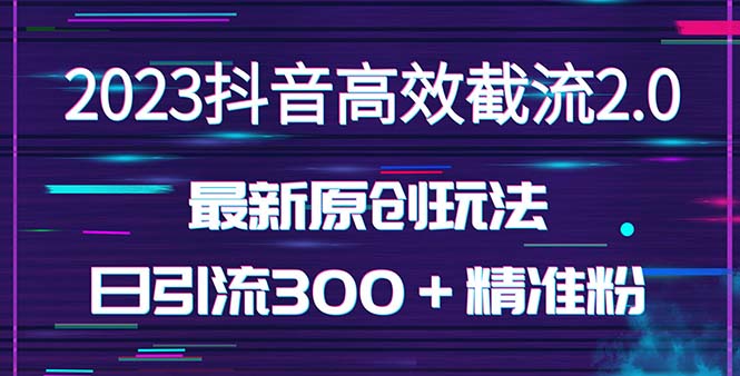 （5293期）日引300＋创业粉，独家抖音高效截流2.0玩法（价值1280）-副业宝典