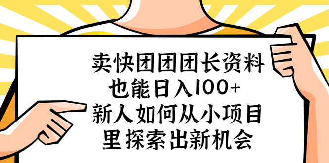 （5535期）卖快团团团长资料也能日入100+ 新人如何从小项目里探索出新机会-副业宝典
