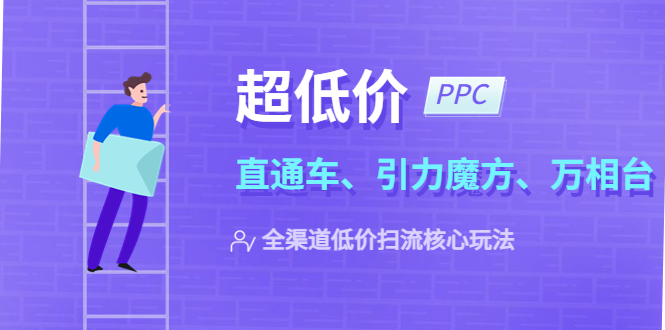 （5659期）2023超低价·ppc—“直通车、引力魔方、万相台”全渠道·低价扫流核心玩法-副业宝典