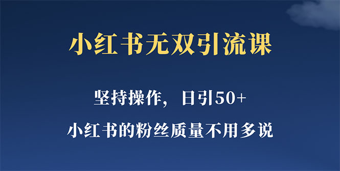 （5674期）小红书无双课一天引50+女粉，不用做视频发视频，小白也很容易上手拿到结果-副业宝典