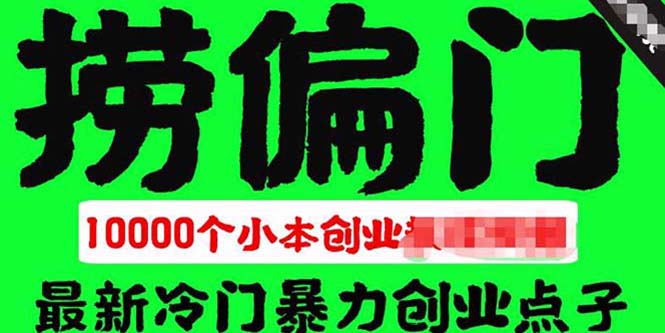 （5750期）千款捞偏门小本创业小项目，总有一款适合你【无水印】-副业宝典