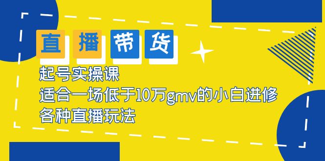 （5775期）2023直播带货起号实操课，适合一场低于·10万gmv的小白进修 各种直播玩法-副业宝典