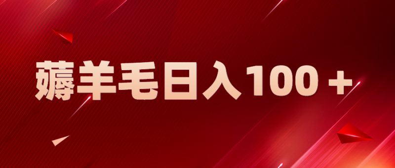 （5981期）新平台零撸薅羊毛，一天躺赚100＋，无脑复制粘贴-副业宝典