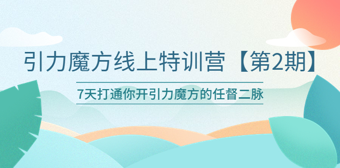 （6004期）引力魔方线上特训营【第二期】五月新课，7天打通你开引力魔方的任督二脉-副业宝典