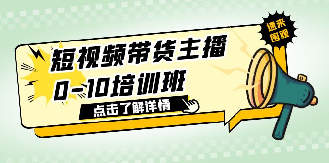 （6106期）短视频带货主播0-10培训班 1.6·亿直播公司主播培训负责人教你做好直播带货-副业宝典