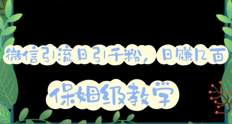 （6073期）微信互推圈半自动引流方案，矩阵操作日引千人思路【详细视频教程】-副业宝典