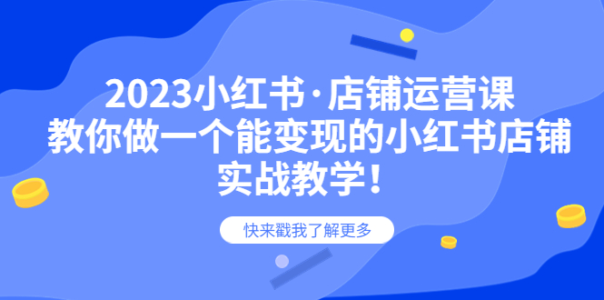（6127期）2023小红书·店铺运营课，教你做一个能变现的小红书店铺，20节-实战教学-副业宝典