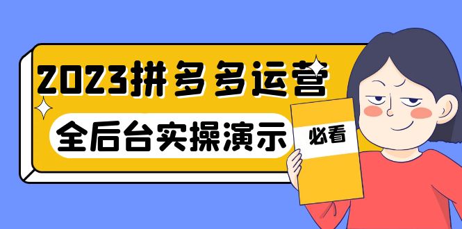（6152期）2023拼多多·运营：14节干货实战课，拒绝-口嗨，全后台实操演示-副业宝典