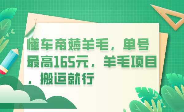 （6175期）懂车帝薅羊毛，单号最高165元，羊毛项目，搬运就行-副业宝典