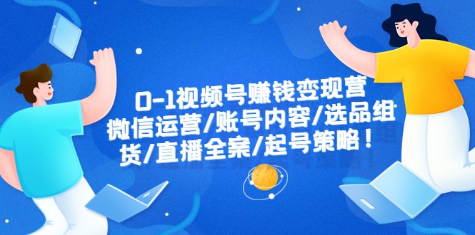 （6340期）0-1视频号赚钱变现营：微信运营-账号内容-选品组货-直播全案-起号策略！-副业宝典