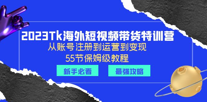 （6334期）2023Tk海外-短视频带货特训营：从账号注册到运营到变现-55节保姆级教程！-副业宝典