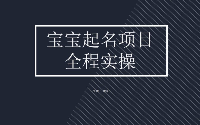 （6680期）拆解小红书宝宝起名虚拟副业项目，一条龙实操玩法分享-副业宝典