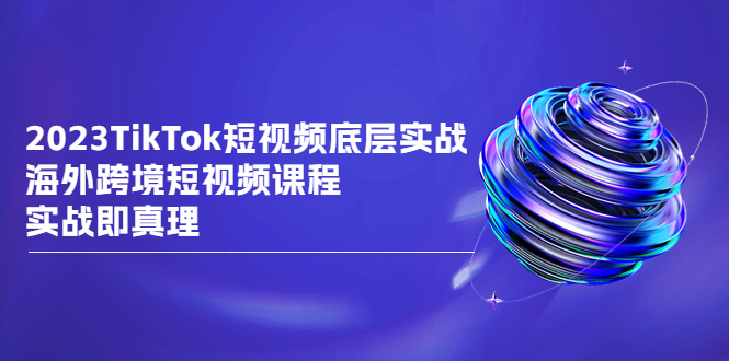 （6797期）2023TikTok-短视频底层实战，海外跨境短视频课程，实战即真理-副业宝典