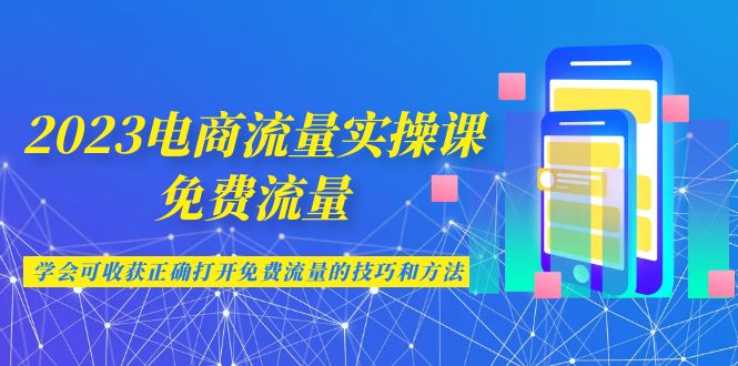 （6880期）2023电商流量实操课-免费流量，学会可收获正确打开免费流量的技巧和方法-副业宝典