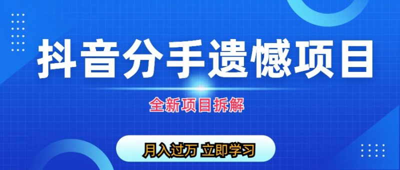 （6633期）自媒体抖音分手遗憾项目私域项目拆解-副业宝典