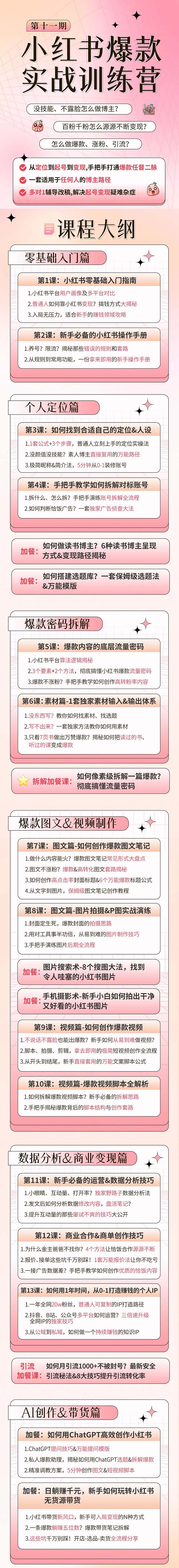 图片[2]-（7424期）小红书博主爆款实操营·第11期：从0-1打造赚钱IP，日躺赚千元，9月完结新课-副业宝典