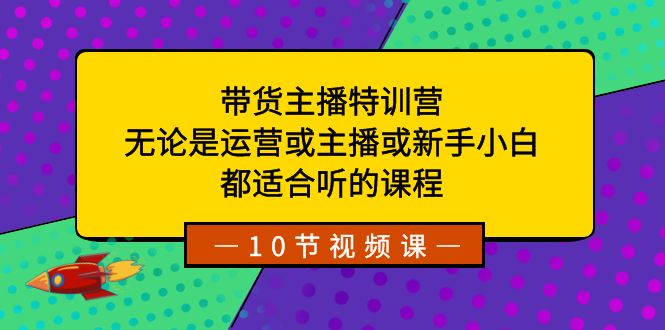 （8464期）带货主播特训营：无论是运营或主播或新手小白，都适合听的课程-副业宝典