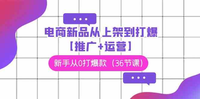 （9286期）电商 新品从上架到打爆【推广+运营】，新手从0打爆款（36节课）-副业宝典