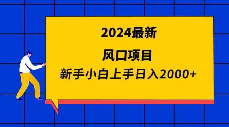 （9483期）2024最新风口项目 新手小白日入2000+-副业宝典