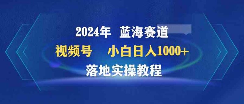 （9515期）2024年蓝海赛道 视频号  小白日入1000+ 落地实操教程-副业宝典
