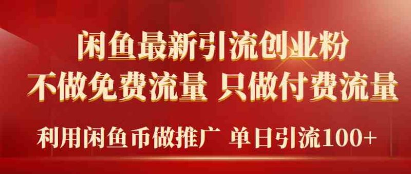 （9584期）2024年闲鱼币推广引流创业粉，不做免费流量，只做付费流量，单日引流100+-副业宝典