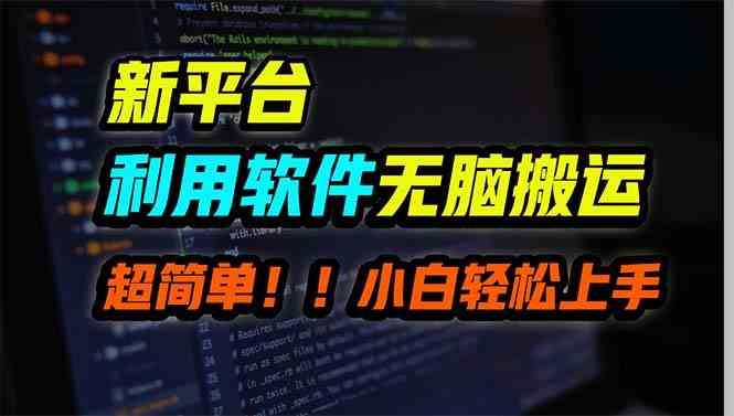 （9745期）新平台用软件无脑搬运，月赚10000+，小白也能轻松上手-副业宝典