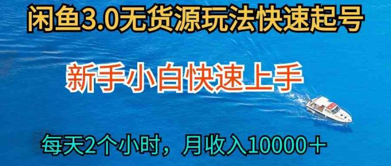（9913期）2024最新闲鱼无货源玩法，从0开始小白快手上手，每天2小时月收入过万-副业宝典