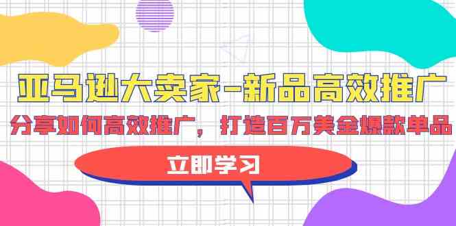 （9945期）亚马逊 大卖家-新品高效推广，分享如何高效推广，打造百万美金爆款单品-副业宝典