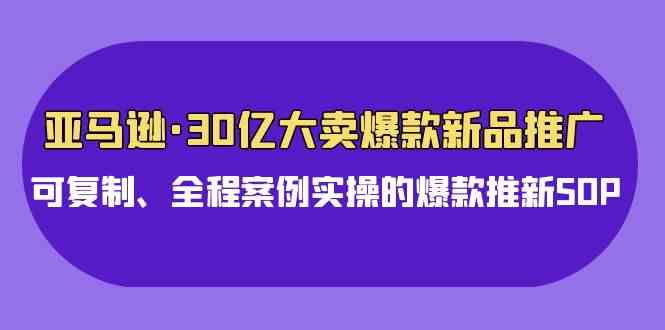 （9944期）亚马逊30亿·大卖爆款新品推广，可复制、全程案例实操的爆款推新SOP-副业宝典
