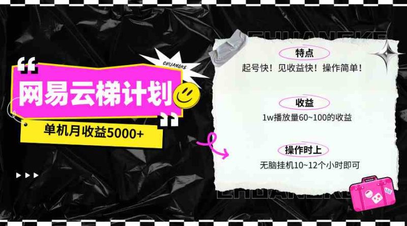 （10063期）最新网易云梯计划网页版，单机月收益5000+！可放大操作-副业宝典
