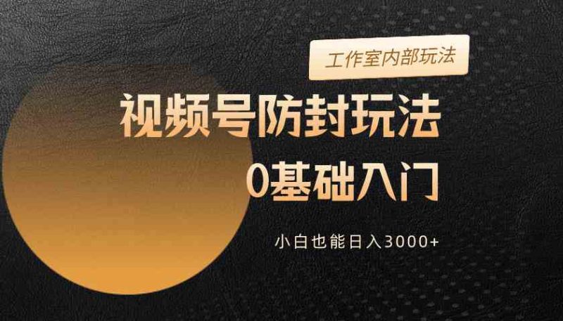 （10107期）2024视频号升级防封玩法，零基础入门，小白也能日入3000+-副业宝典