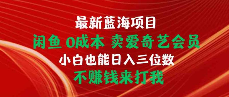 （10117期）最新蓝海项目 闲鱼0成本 卖爱奇艺会员 小白也能入三位数 不赚钱来打我-副业宝典