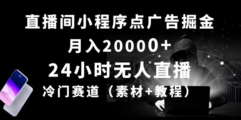 （10465期）24小时无人直播小程序点广告掘金， 月入20000+，冷门赛道，起好猛，独…-副业宝典