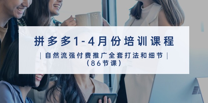 （10495期）拼多多1-4月份培训课程，自然流强付费推广全套打法和细节（86节课）-副业宝典