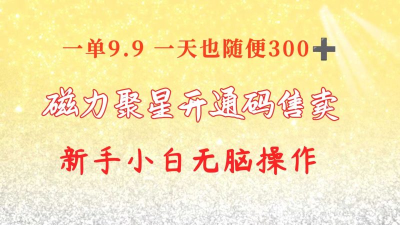 （10519期）快手磁力聚星码信息差 售卖  一单卖9.9  一天也轻松300+ 新手小白无脑操作-副业宝典