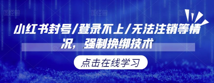 小红书封号/登录不上/无法注销等情况，强制换绑技术【修正】-副业宝典