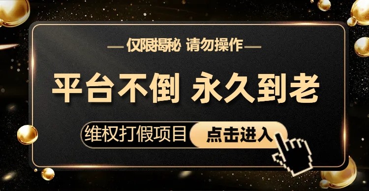 维权打假项目，电商平台不倒，项目长久到老，零投入，高回报（仅揭秘，勿操作）-副业宝典