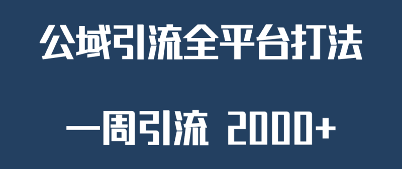 精准获客工具号，一周引流 2000+，公域引流全平台打法-副业宝典