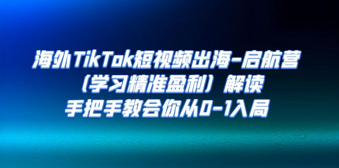 海外TikTok短视频出海-启航营（学习精准盈利）解读，手把手教会你从0-1入局-副业宝典