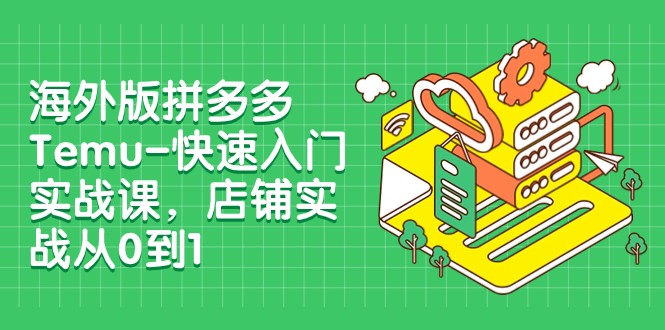 外版拼多多Temu-快速入门实战课，店铺实战从0到1（12节课）-副业宝典