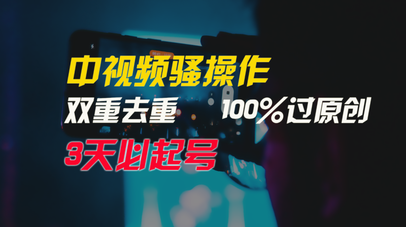 中视频骚操作，双重去重100%过原创，3天比必起号，简单无脑，月入3W+-副业宝典