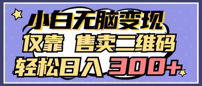 小白无脑变现，仅靠售卖二维码，轻松日入300+-副业宝典