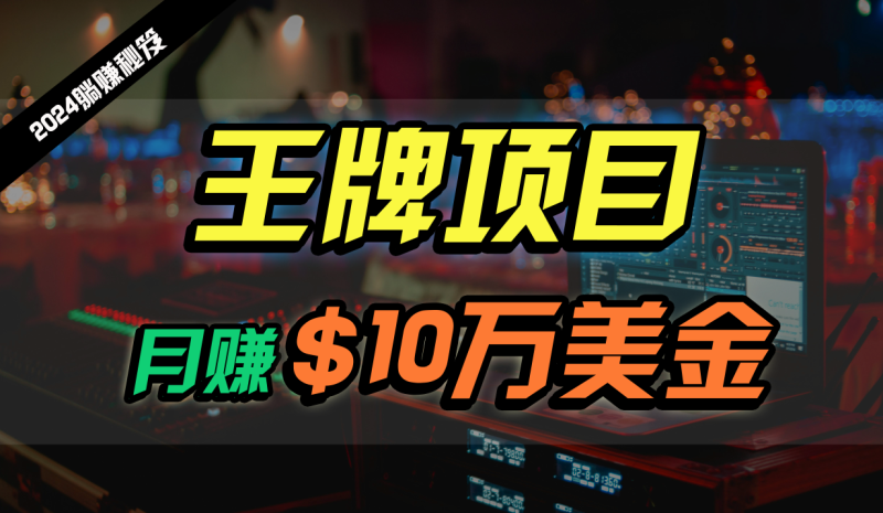 王牌项目月入10W美金，2024最新国外挂机撸U项目，全程无人值守，可批量放大！-副业宝典